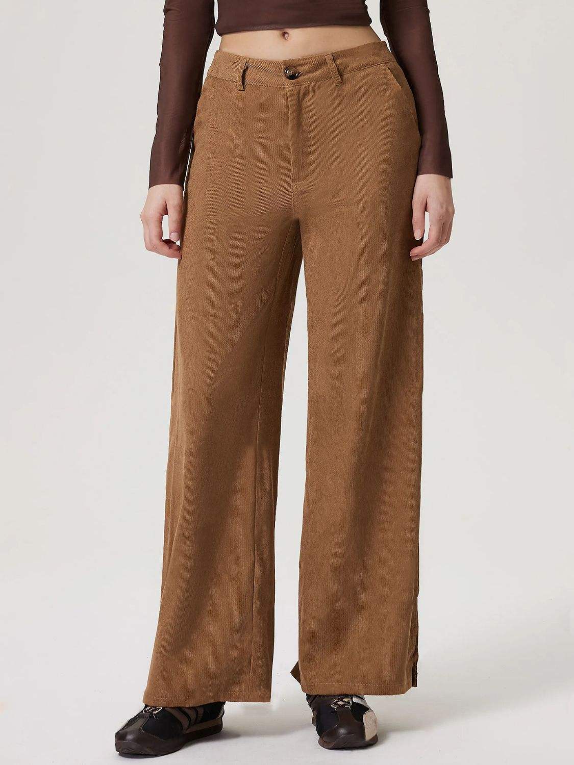 Wide Leg Pants with Pockets - Trendsi - Flyclothing LLC