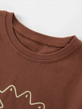 Children's Cartoon Lion Round Neck T-Shirt - Trendsi - Flyclothing LLC