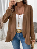 Open Front Long Sleeve Cardigan - Trendsi - Flyclothing LLC