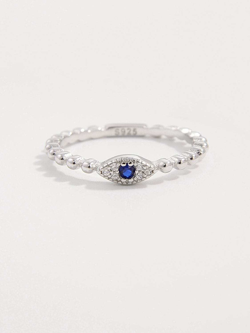 925 Sterling Silver Inlaid Zircon Ring - Trendsi - Flyclothing LLC