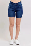 Judy Blue Full Size High Waist V-Front Bermuda Plus Size - Trendsi