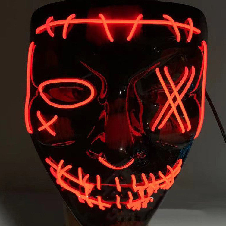 Compatible with Apple, Halloween Glowing Mask Black V Face Mask Grimace - My Store - Flyclothing LLC