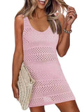 Openwork Scoop Neck Cover Up - Trendsi