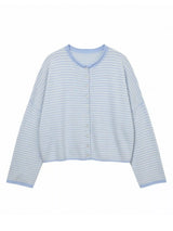 Button-Down Striped Knit Cardigan - Trendsi - Flyclothing LLC