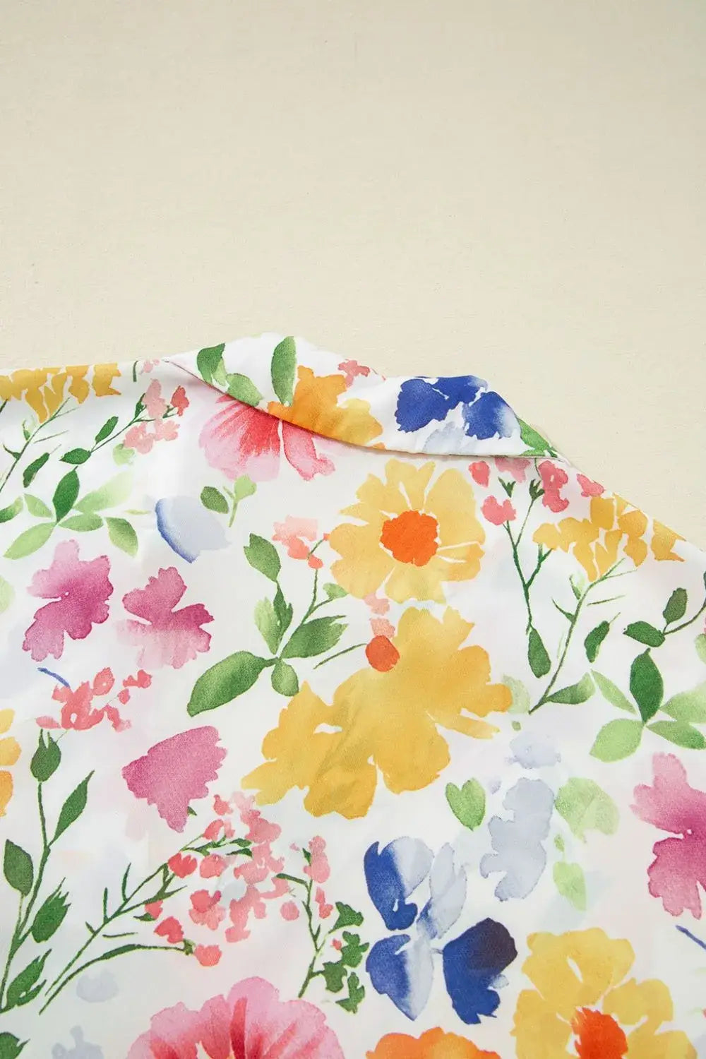 Floral Boxy Fit Ruffled Short Sleeve Blouse - Trendsi - Flyclothing LLC