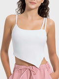 Slit Asymmetrical Neck Active Cami - Trendsi - Flyclothing LLC