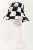 Fame Checkered Pattern Knit Bucket Hat - Trendsi - Flyclothing LLC