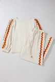 Round Neck Long Sleeve Top and Drawstring Pants Set - Trendsi - Flyclothing LLC