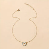 18K Gold-Plated Heart Necklace - Trendsi - Flyclothing LLC