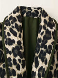 Leopard Open Front Long Sleeve Outerwear - Trendsi - Flyclothing LLC