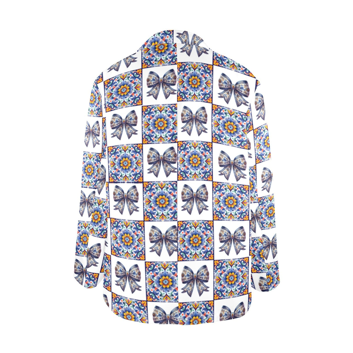 Baha Ranch Blue Bow Talavera Floral Blazer - Baha Ranch Western Wear - Flyclothing LLC
