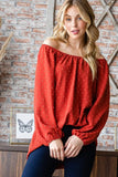 Heimish Full Size Swiss Dot Off Shoulder Top - Trendsi