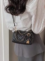 Quilted Chain Crossbody Bag - Trendsi - Flyclothing LLC
