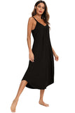V-Neck Midi Lounge Dress - Trendsi - Flyclothing LLC