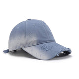 Distressed Adjustable Cotton Hat - Trendsi - Flyclothing LLC