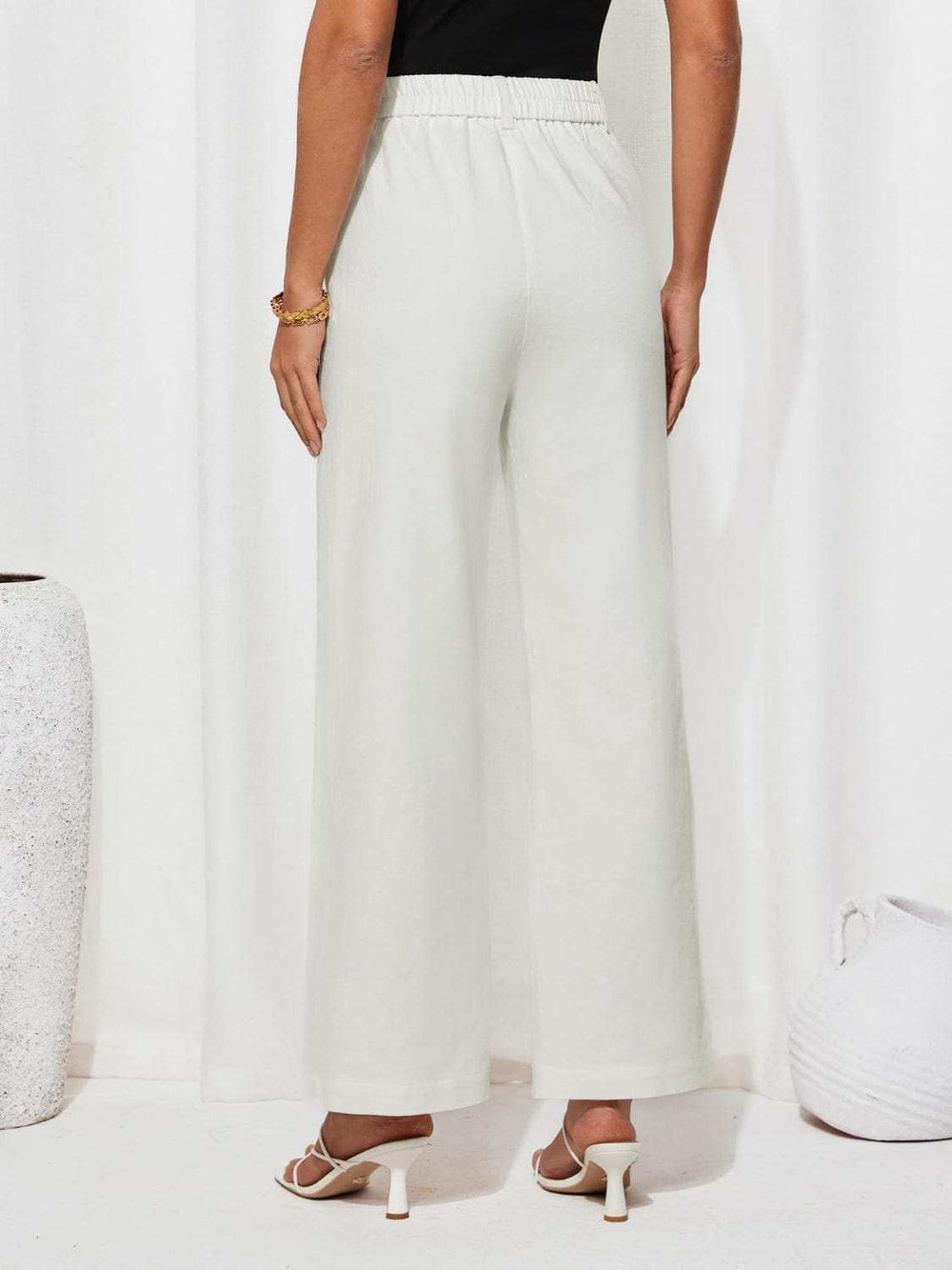 High Waist Wide Leg Pants - Trendsi - Flyclothing LLC