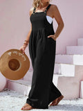 Plus Size Square Neck Wide Leg Overalls - Trendsi - Flyclothing LLC