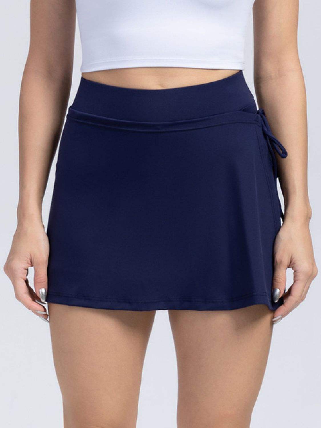 High Waist Active Skort with Pockets - Trendsi - Flyclothing LLC