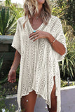 Cutout V-Neck Cover-Up with Tassel - Trendsi - Flyclothing LLC