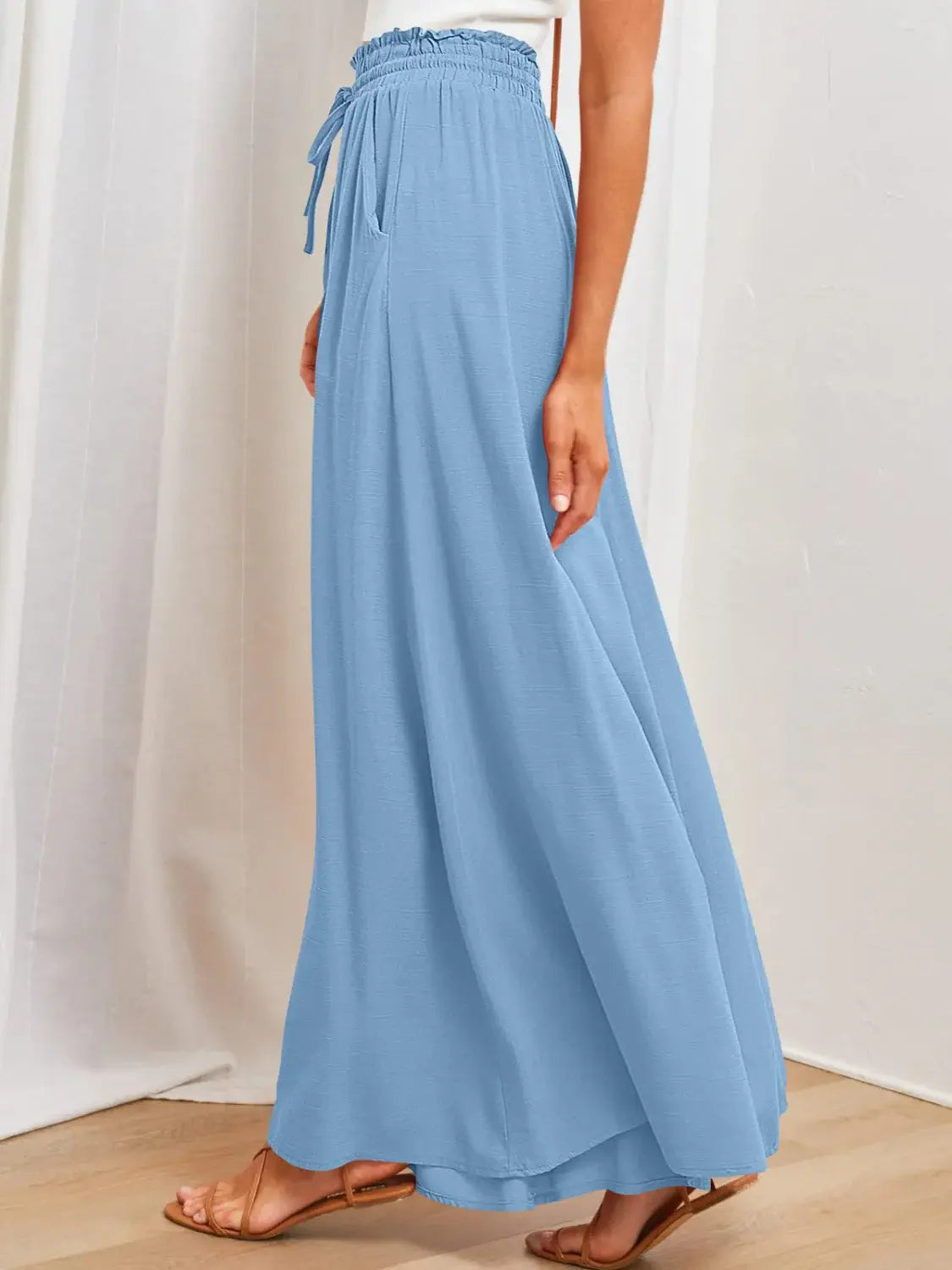 Wide Leg Pants with Pockets - Trendsi - Flyclothing LLC