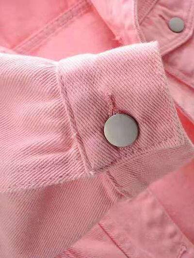 Full Size Cropped Denim Jacket Plus Size - Trendsi - Flyclothing LLC