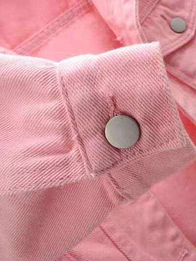 Full Size Cropped Denim Jacket Plus Size - Trendsi - Flyclothing LLC