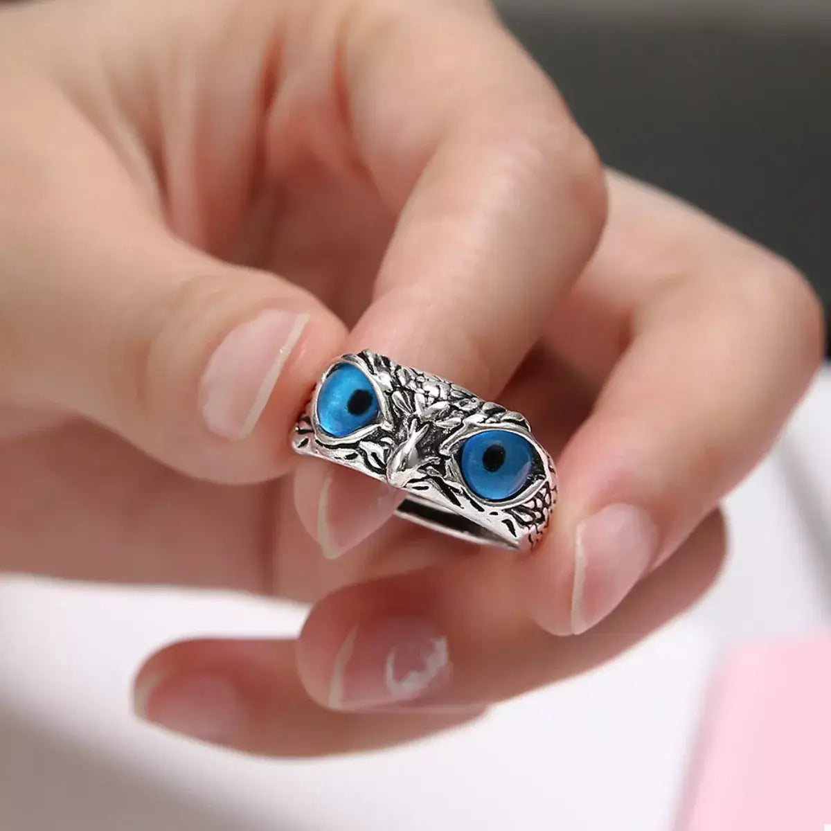 Alloy Owl Eyes Ring - Trendsi - Flyclothing LLC