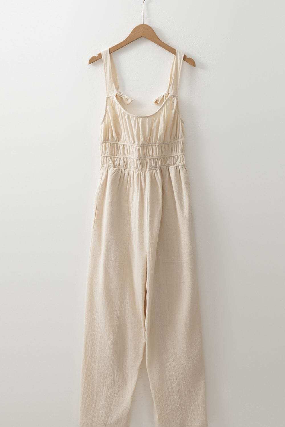 Ruched Sleeveless Wide Leg Jumpsuit - Trendsi - Flyclothing LLC