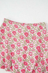 Floral Print Cropped Tank and Mini Skirt Set - Trendsi - Flyclothing LLC
