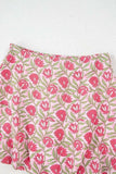 Floral Print Cropped Tank and Mini Skirt Set - Trendsi - Flyclothing LLC