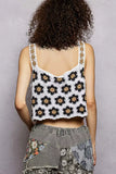 POL Handmade Crochet Floral Square Neck Cropped Cami - Trendsi - Flyclothing LLC