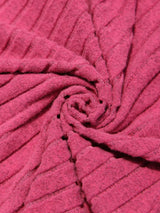 Ribbed Round Neck Raglan Sleeve Knit Top - Trendsi - Flyclothing LLC