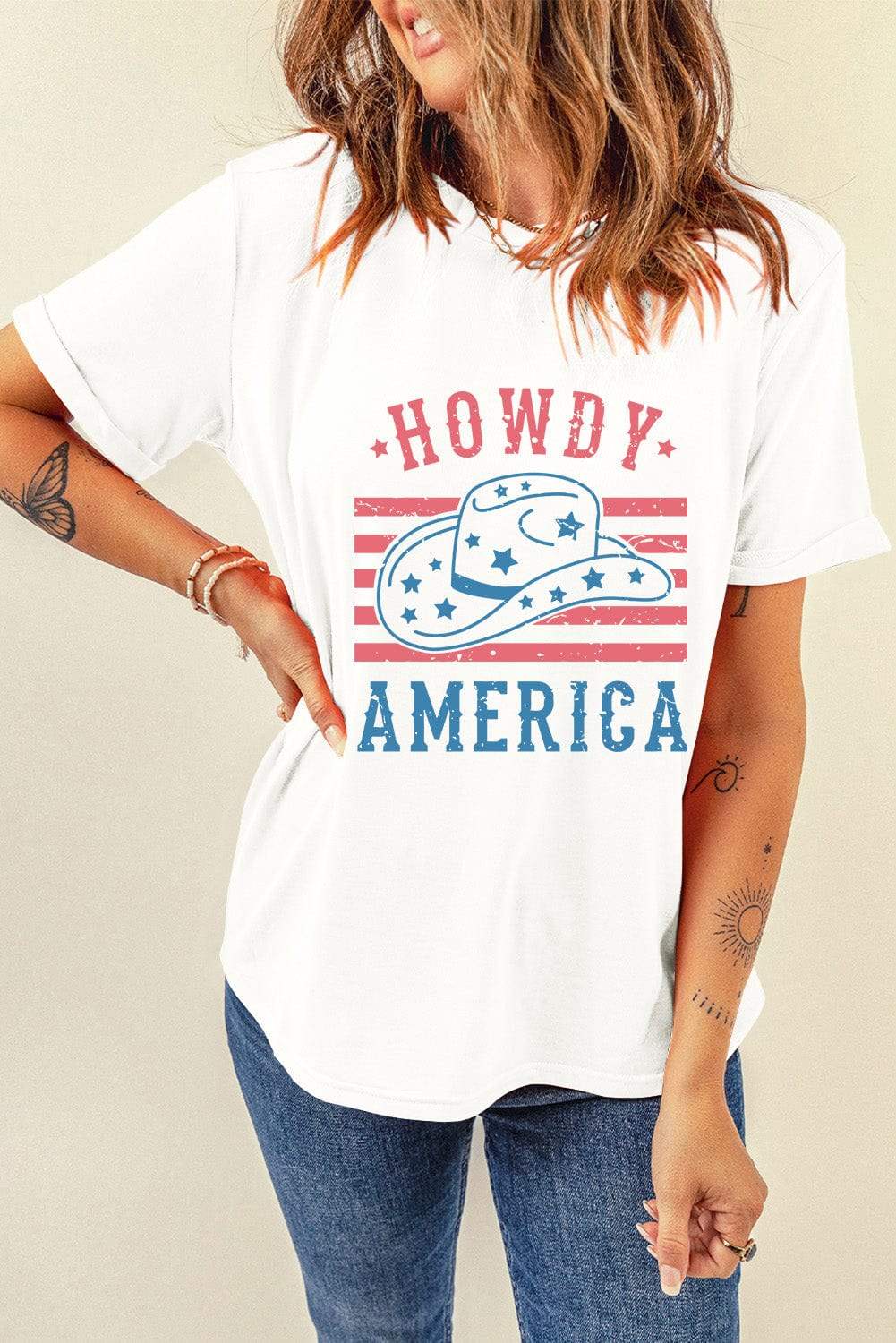 Graphic Round Neck Short Sleeve T-Shirt - Trendsi - Flyclothing LLC