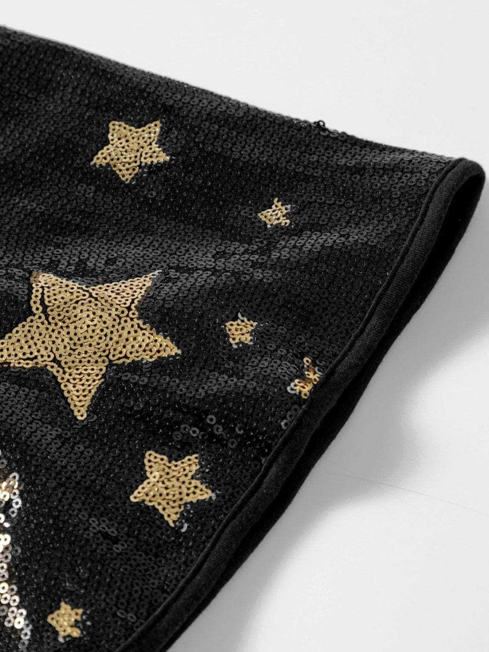 Sequin Round Neck Half Sleeve Blouse - Trendsi - Flyclothing LLC