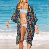 Baha Ranch Crazy Cactus Lady Duster Kimono Coverup - Baha Ranch Western Wear - Flyclothing LLC