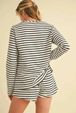Aemi+Co Drawstring Contrast Striped Shorts - Trendsi - Flyclothing LLC