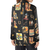 Baha Ranch Vintage Cowboy Collage Western Women's Blazer - Baha Ranch Western Wear - Flyclothing LLC