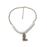 Western Style Pearl Boot Pendant Necklace - Trendsi - Flyclothing LLC