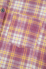 Plaid Collared Neck Button Up Shacket - Trendsi - Flyclothing LLC