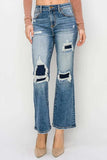 Risen Full Size High Rise Distressed Ankle Flare Jeans - Trendsi - Flyclothing LLC
