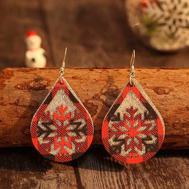 PU Leather Teardrop Shape Earrings - Trendsi - Flyclothing LLC