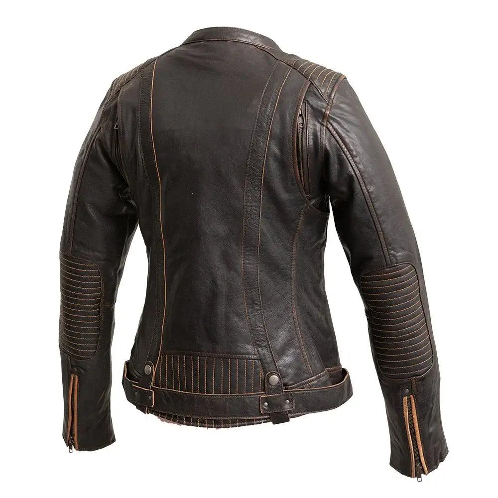 Electra - Women's Motorcycle Leather Jacket - First Manufacturing Company - Flyclothing LLC