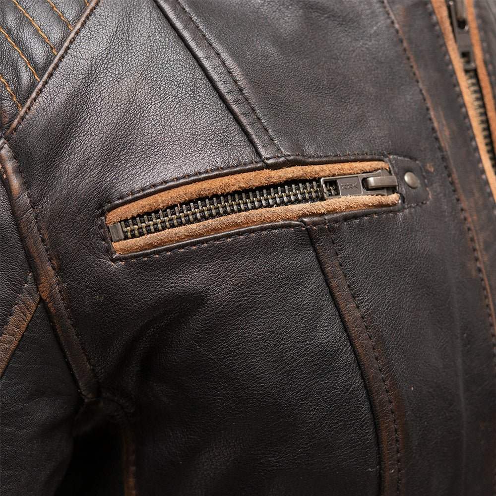 Electra - Women's Motorcycle Leather Jacket - First Manufacturing Company - Flyclothing LLC