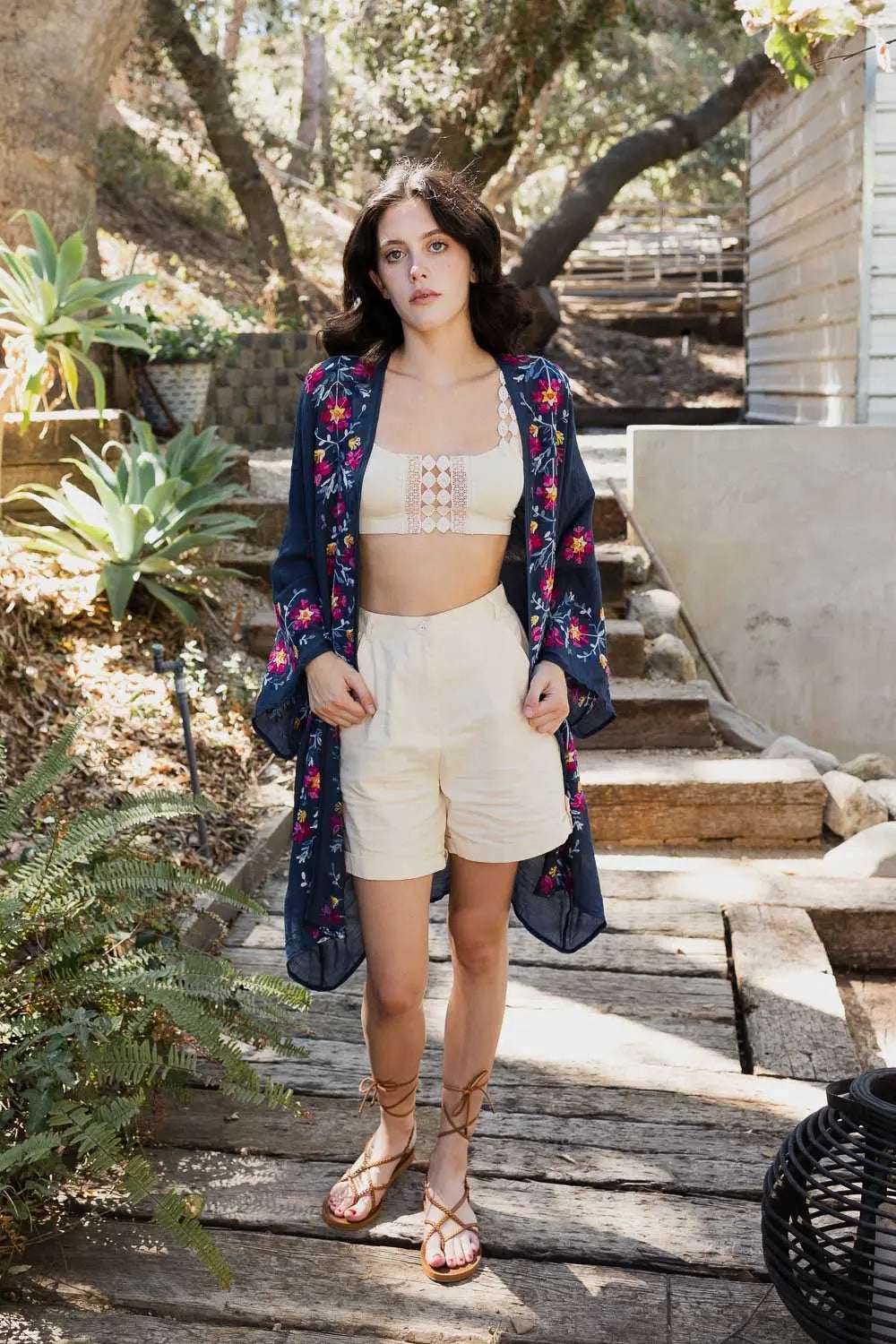 Lightweight Anemone Kimono – Floral Elegance for Any Occasion - Boho Clothing and Accessories - Flyclothing LLC
