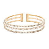 Elegant Pearl Accented Rhinestone Cuff Bracelet - Madeline Love - Flyclothing LLC