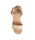 Elise Platform Sandals in Off White - Naughty Monkey