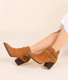 Elsa Leather Ankle Boot in Tan - Naughty Monkey - Flyclothing LLC