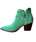Elsa Leather Ankle Boot in Teal - Naughty Monkey - Flyclothing LLC