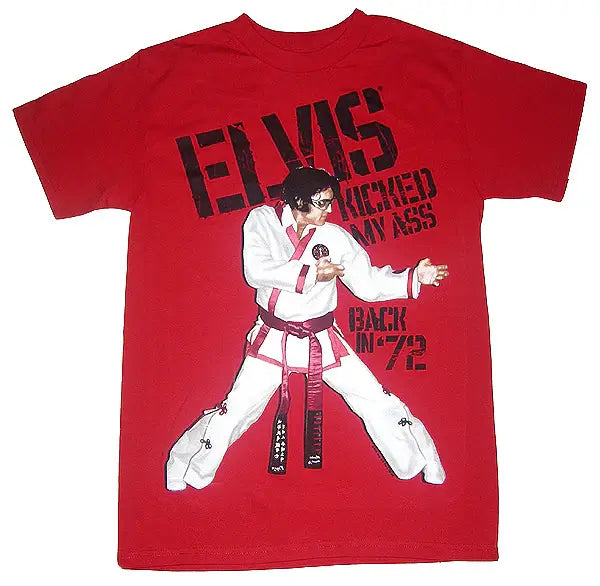 Elvis Kicked My Ass T-Shirt Small - Elvis Presley - Flyclothing LLC