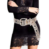Embellished Crystal Rhinestone Buckle Belt - Madeline Love - Flyclothing LLC